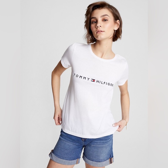 Tommy Hilfiger classic monogram grey short sleeve tee shirt size S - Picture 4 of 5